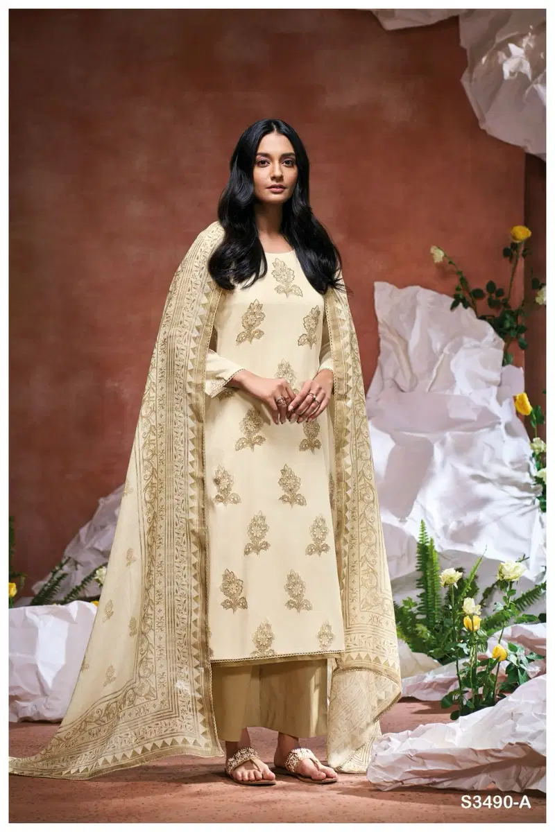 Damaris 3490 by Ganga Cotton Dobby Designer Salwar Suit Suppliers In India